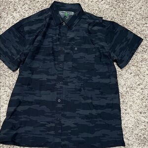 Men's Dark Camo Button Down Shirt